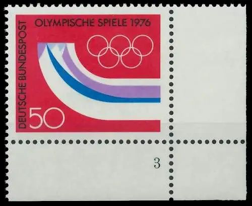 BRD BUND 1976 Nr 875 postfrisch FORMNUMMER 3 3D0A8E