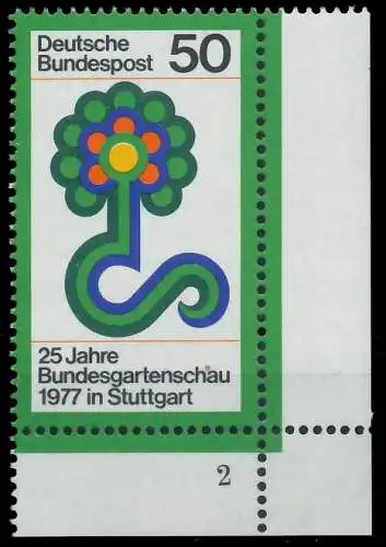 BRD BUND 1977 Nr 927 postfrisch FORMNUMMER 2 3D0C16