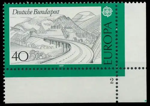 BRD BUND 1977 Nr 934 postfrisch FORMNUMMER 2 3D0C3A