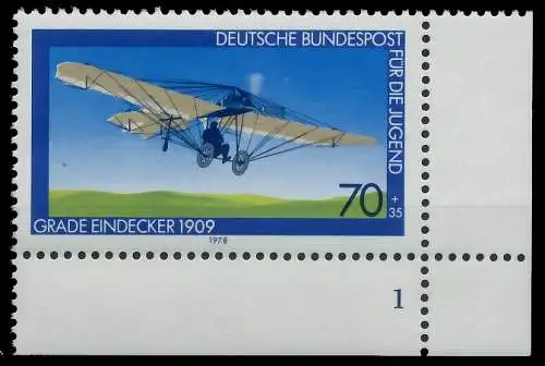 BRD BUND 1978 Nr 967 postfrisch FORMNUMMER 1 3D0D82