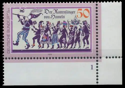 BRD BUND 1978 Nr 972 postfrisch FORMNUMMER 1 3D6516