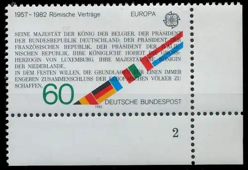 BRD BUND 1982 Nr 1131 postfrisch FORMNUMMER 2 3D69DE