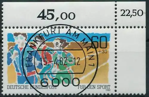 BRD BUND 1982 Nr 1127 KBWZ zentrisch gestempelt ECKE-ORE 3D6A16