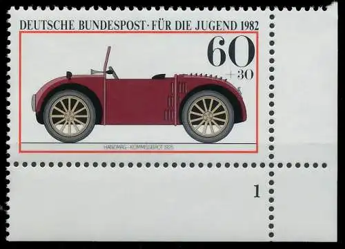 BRD BUND 1982 Nr 1125 postfrisch FORMNUMMER 1 3D69F2
