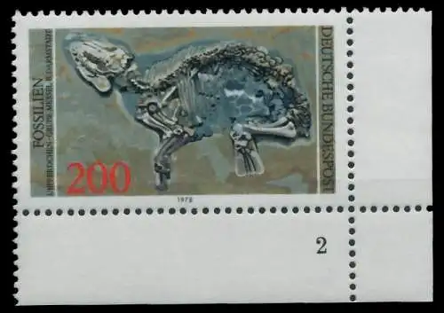 BRD BUND 1978 Nr 975 postfrisch FORMNUMMER 2 3D6B26