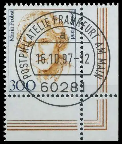 BRD BUND DS FRAUEN Nr 1956 zentrisch gestempelt ECKE-URE 3D9E32
