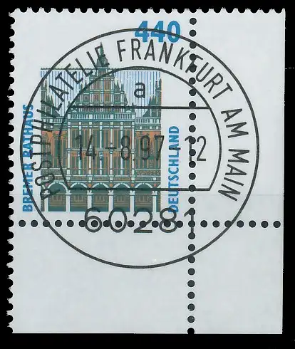 BRD BUND DS SEHENSWÜRDIGKEITEN Nr 1937 zentrisch gestempelt 3D9E5E