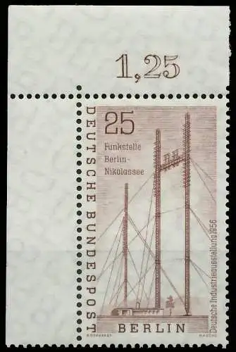 BERLIN 1956 Nr 157 postfrisch ECKE-OLI 3D9F06