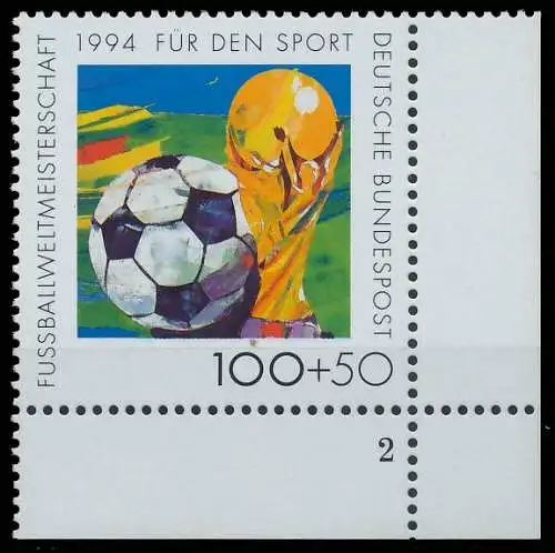 BRD BUND 1994 Nr 1718 postfrisch FORMNUMMER 2 3DFD12
