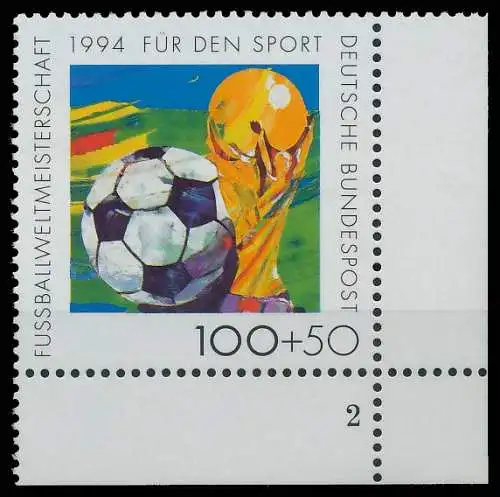 BRD BUND 1994 Nr 1718 postfrisch FORMNUMMER 2 3DFD16