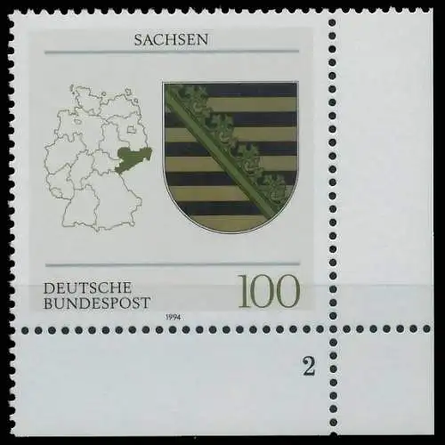 BRD BUND 1994 Nr 1713 postfrisch FORMNUMMER 2 3E0006