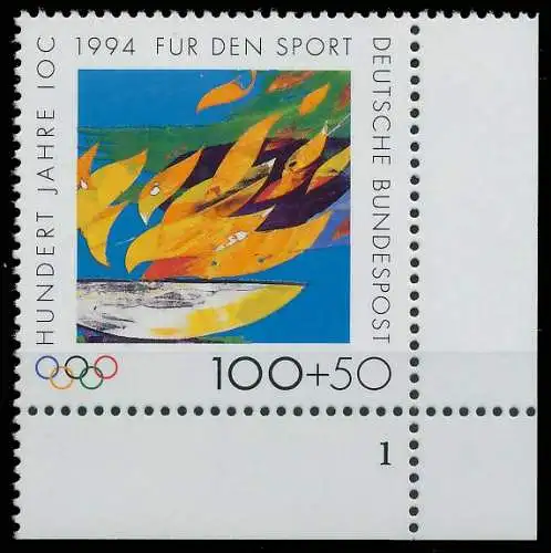 BRD BUND 1994 Nr 1719 postfrisch FORMNUMMER 1 3E0046