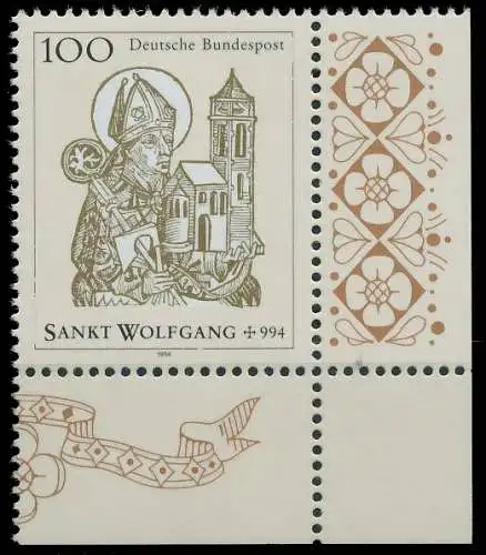 BRD BUND 1994 Nr 1762 postfrisch ECKE-URE 3E0056