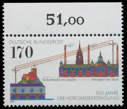 BRD BUND 1991 Nr 1557 postfrisch ORA 3E032A