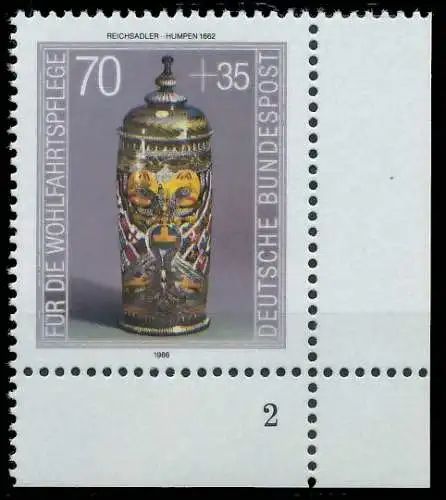 BRD BUND 1986 Nr 1297 postfrisch FORMNUMMER 2 3E3C42