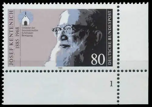 BRD BUND 1985 Nr 1252 postfrisch FORMNUMMER 1 3E3FC2