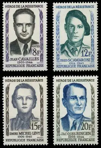 FRANKREICH 1958 Nr 1193-1196 postfrisch 3EC18A
