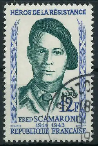 FRANKREICH 1958 Nr 1194 gestempelt 3EC1CA