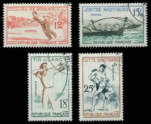FRANKREICH 1958 Nr 1197-1200 gestempelt 3EC1FE