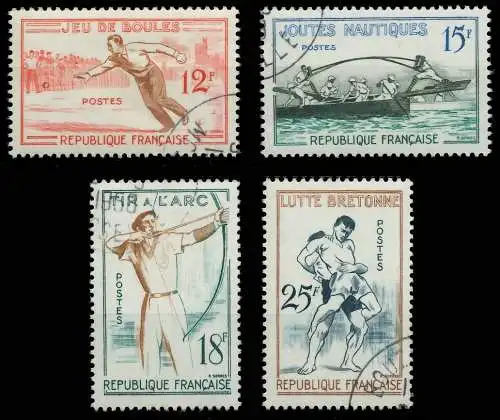 FRANKREICH 1958 Nr 1197-1200 gestempelt 3EC222