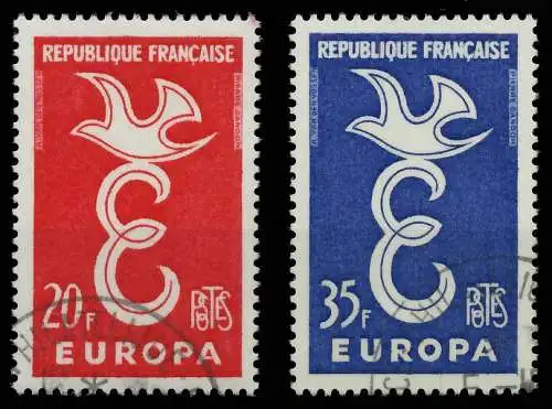 FRANKREICH 1958 Nr 1210-1211 gestempelt 3EEAF2