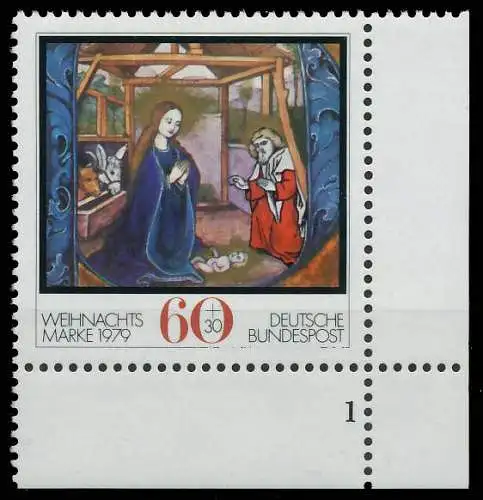 BRD BUND 1979 Nr 1032 postfrisch FORMNUMMER 1 3EECD2