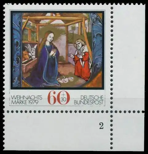 BRD BUND 1979 Nr 1032 postfrisch FORMNUMMER 2 3EECE2