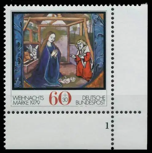 BRD BUND 1979 Nr 1032 postfrisch FORMNUMMER 1 3EECCE