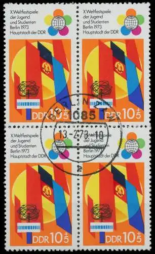 DDR 1973 Nr 1829 gestempelt VIERERBLOCK 3F3BFA