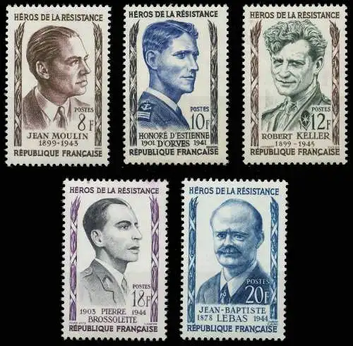 FRANKREICH 1957 Nr 1129-1133 postfrisch 3F3DB2