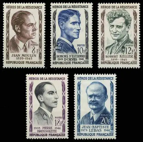 FRANKREICH 1957 Nr 1129-1133 postfrisch 3F3DB6