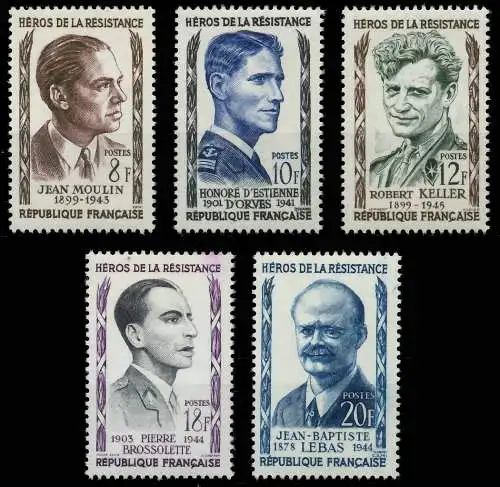 FRANKREICH 1957 Nr 1129-1133 postfrisch 3F3DAA