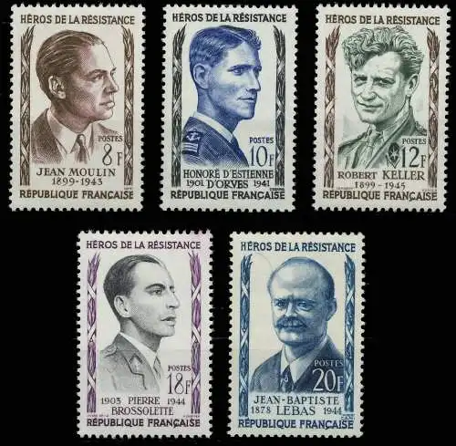 FRANKREICH 1957 Nr 1129-1133 postfrisch 3F3D92