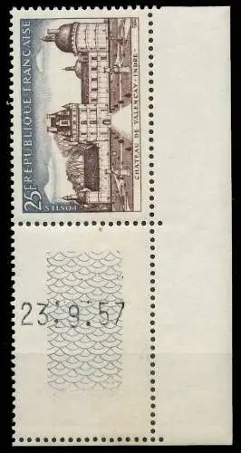 FRANKREICH 1957 Nr 1163 postfrisch ECKE-URE 3F9162