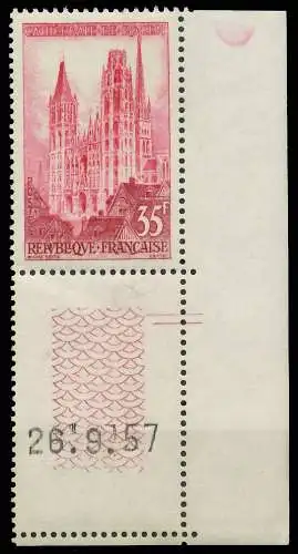 FRANKREICH 1957 Nr 1164 postfrisch ECKE-URE 3F915E