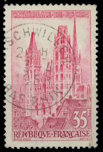 FRANKREICH 1957 Nr 1164 zentrisch gestempelt 3F927A