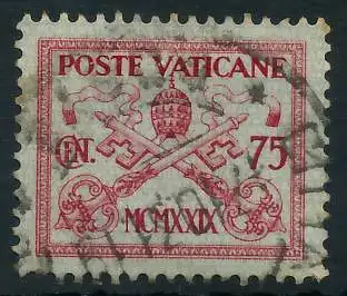 VATIKAN 1929 Nr 7 zentrisch gestempelt 3F980A