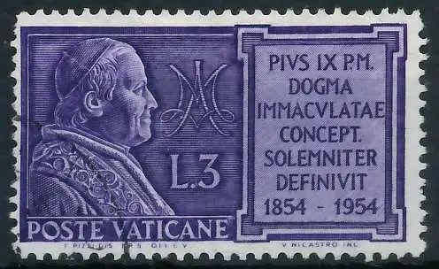 VATIKAN 1954 Nr 214 gestempelt 404B9A