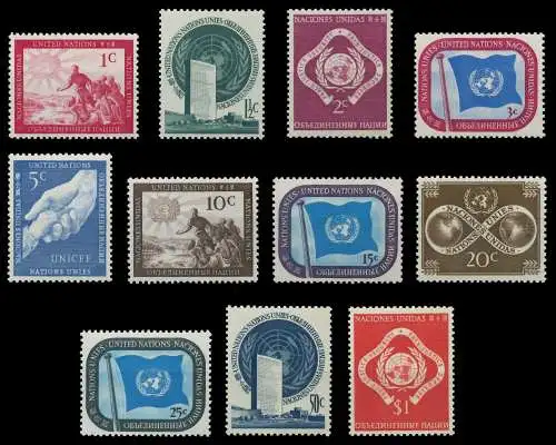 UNO NEW YORK 1951 Nr 1-11 postfrisch 404D86