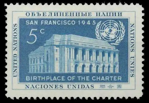 UNO NEW YORK 1952 Nr 16 postfrisch 404DDE