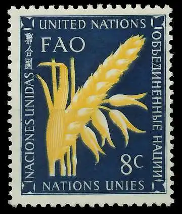 UNO NEW YORK 1954 Nr 28 postfrisch 404E1A