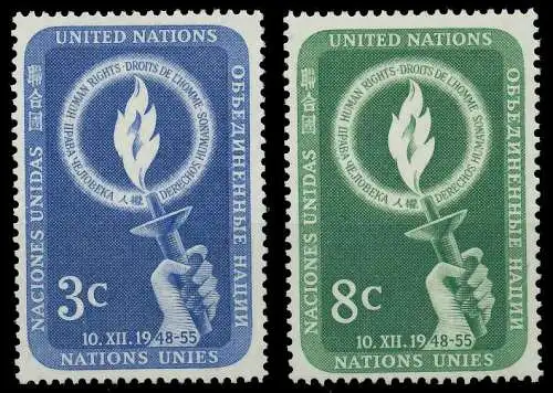 UNO NEW YORK 1955 Nr 45-46 postfrisch 404E42