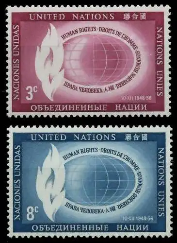 UNO NEW YORK 1956 Nr 53-54 postfrisch SF6E192