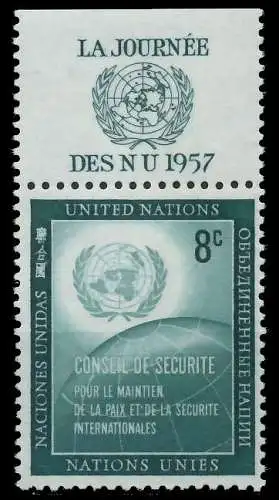 UNO NEW YORK 1957 Nr 63RZfo postfrisch ORA 404EDA