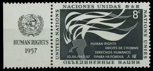UNO NEW YORK 1957 Nr 65RZfl postfrisch 404F12