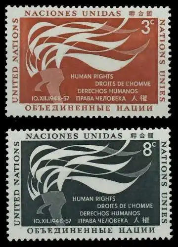 UNO NEW YORK 1957 Nr 64-65 postfrisch SF6E21A