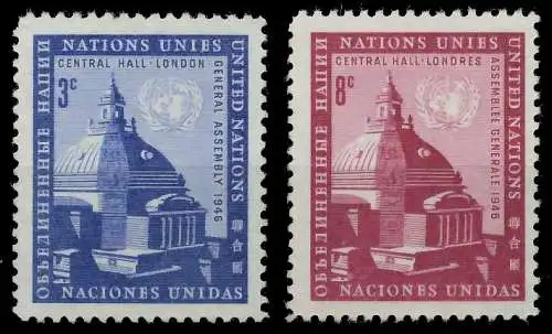 UNO NEW YORK 1958 Nr 68-69 postfrisch SF6E27A
