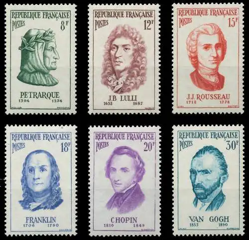 FRANKREICH 1956 Nr 1110-1115 postfrisch 40BA8A