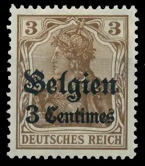 BES. 1WK LANDESPOST BELGIEN Nr 1 ungebraucht 410ECE