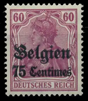 BES. 1WK LANDESPOST BELGIEN Nr 6 ungebraucht 410FA2